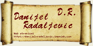Danijel Radaljević vizit kartica